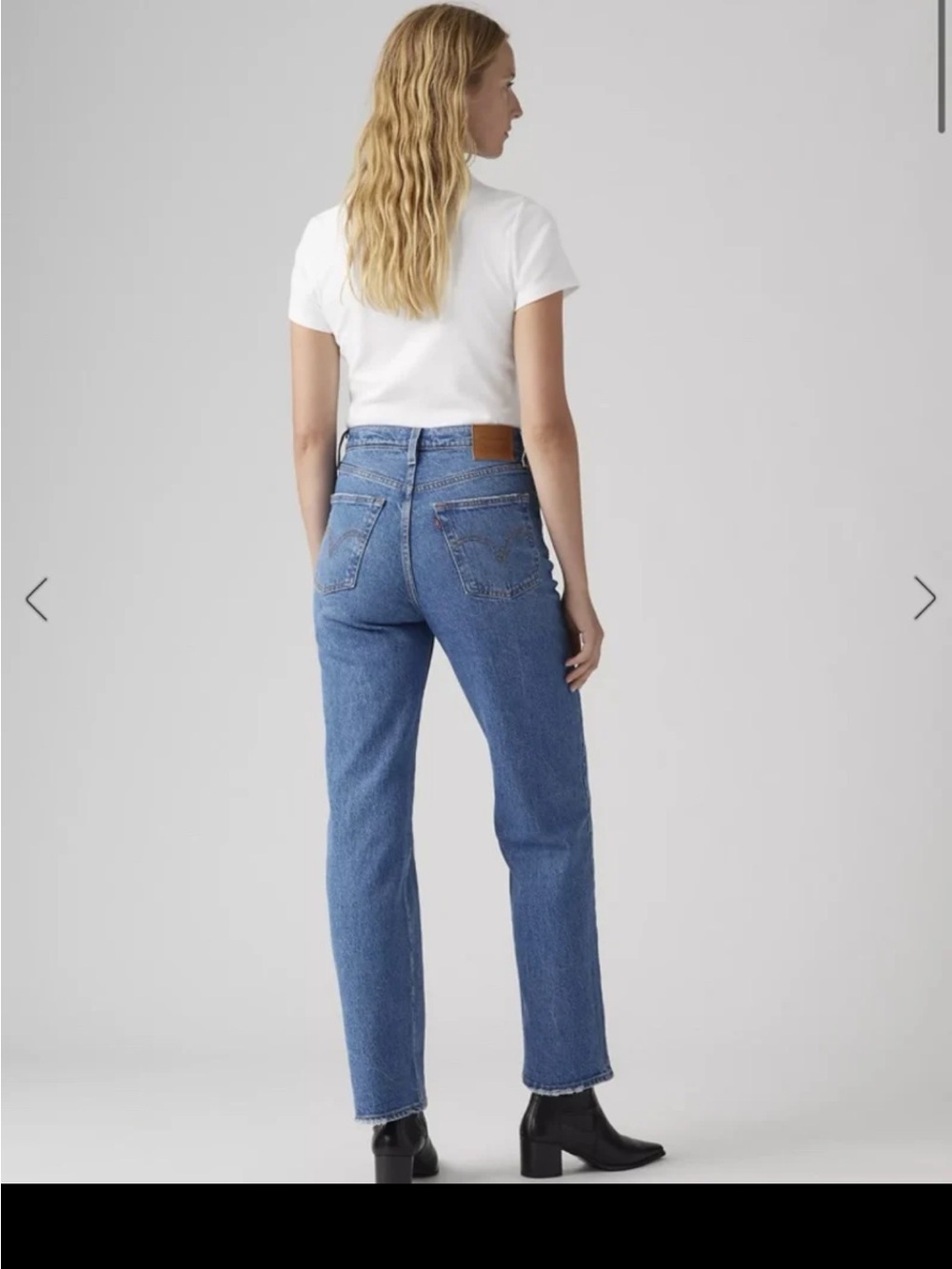 Levi’s Ribcage Straight Ankle Women's Jeans in Dial Up Dark Indigo Worn In Sz 29 - Picture 4 of 12